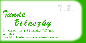 tunde bilaszky business card